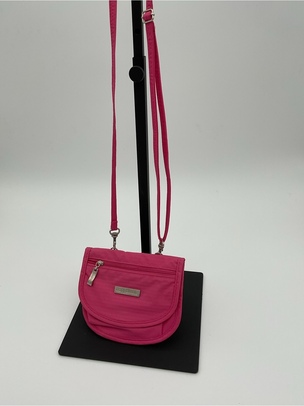 Baggallini Hot Pink Crossbody Bag with Front Zip Pocket